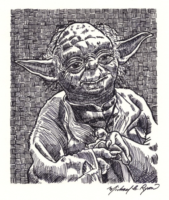 Pen & Ink: Yoda